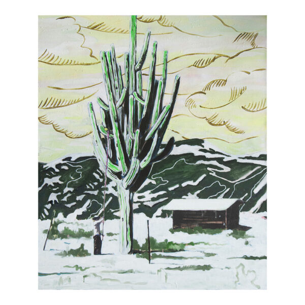 Desertsnow, 120 x 120 cm, acrylverf, ollieverf en pigment op doek