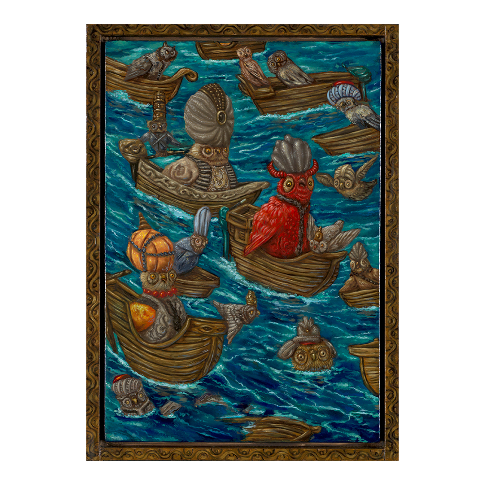 Onderhandelaars (zeeslag der Sultans), 33.5 x 23 cm, olieverf op doek