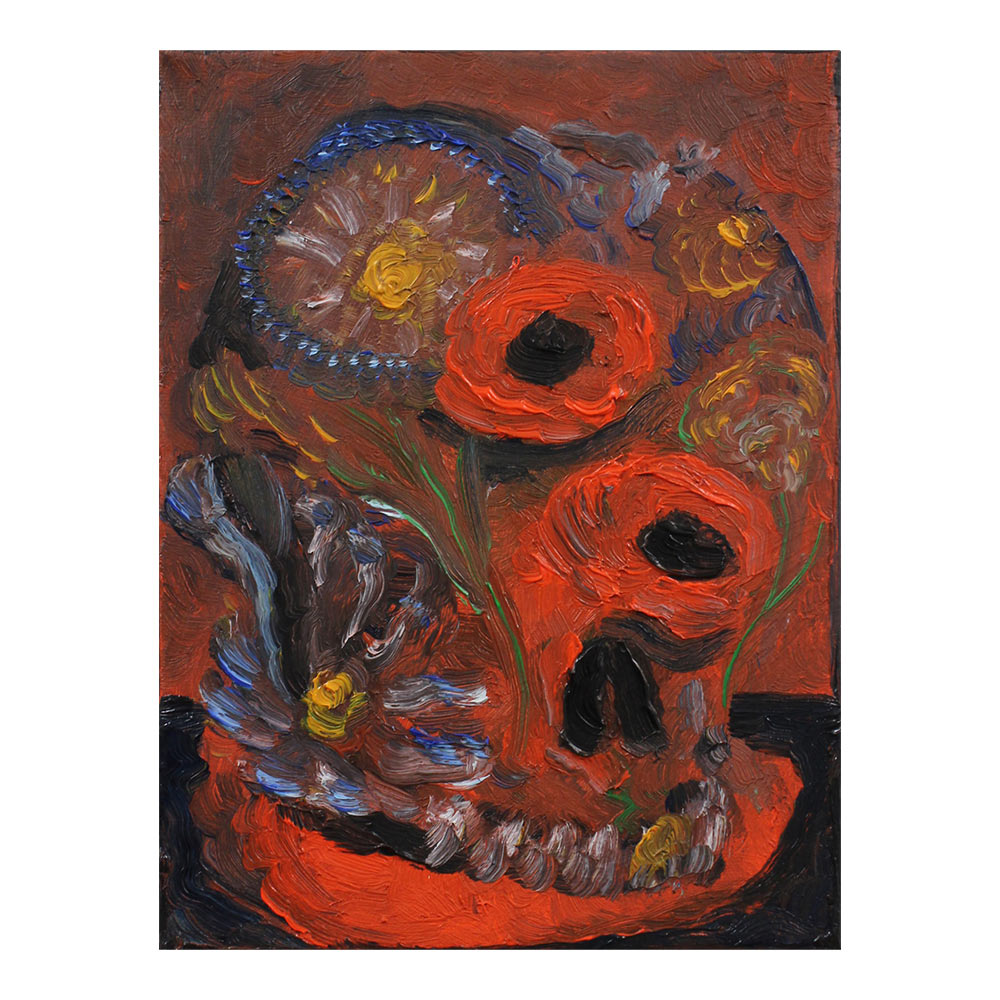 Skull, 24 x 18cm, oil paint on canvas